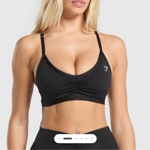 Gymshark ruched strappy sports bra NWT small
